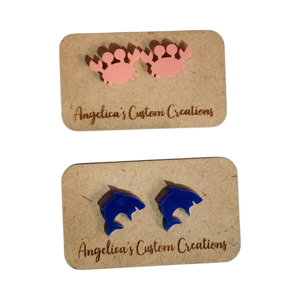 Ocean Play Acrylic Studs Duo